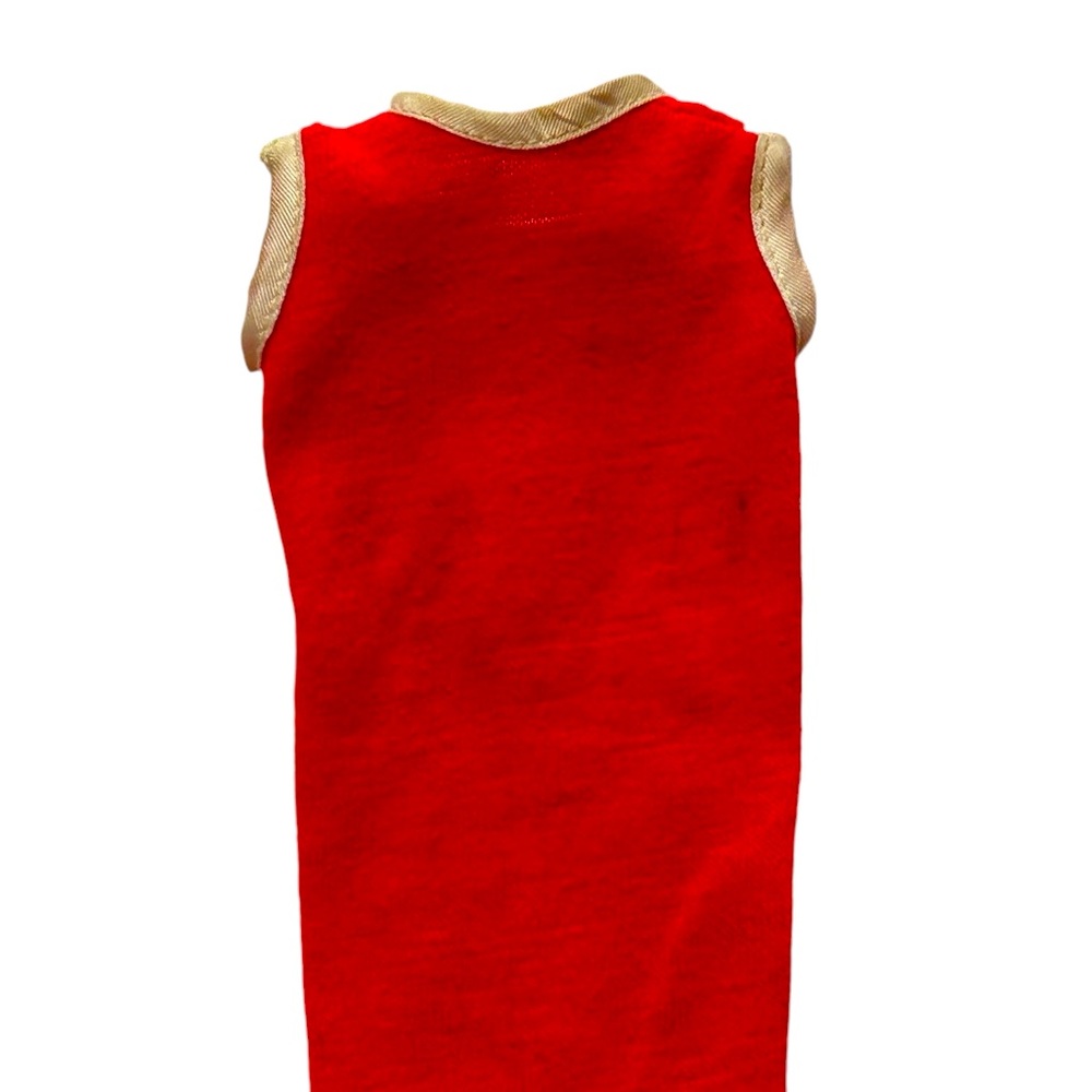 Vintage Tressy Tessy Doll Dress Original Red Dress Only White Trim VTG Barbie